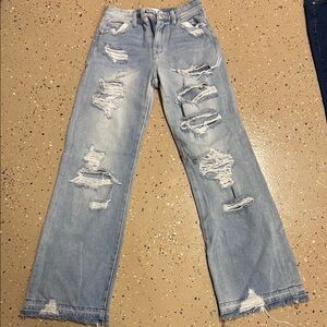 Distressed Light Blue Women's Jeans